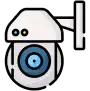 A surveillance camera, vector icon