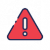 A warning sing, vector icon