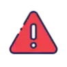 A warning sing, vector icon
